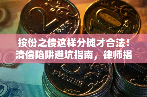 武汉按份之债这样分摊才合法！清偿陷阱避坑指南，律师揭秘关键条款