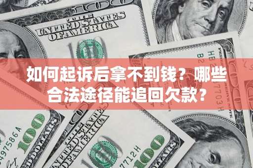 武汉如何起诉后拿不到钱？哪些合法途径能追回欠款？