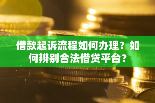 武汉借款起诉流程如何办理？如何辨别合法借贷平台？