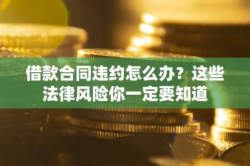 武汉借款合同违约怎么办？这些法律风险你一定要知道