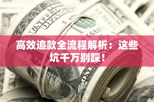 武汉高效追款全流程解析：这些坑千万别踩！