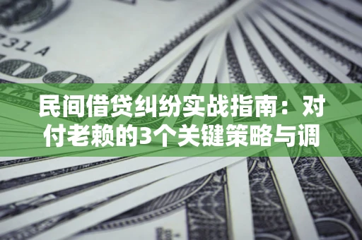 武汉民间借贷纠纷实战指南：对付老赖的3个关键策略与调解盲区解析