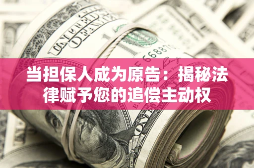 武汉当担保人成为原告：揭秘法律赋予您的追偿主动权