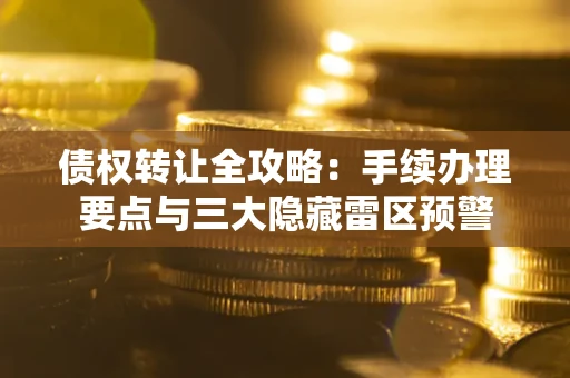 武汉债权转让全攻略：手续办理要点与三大隐藏雷区预警