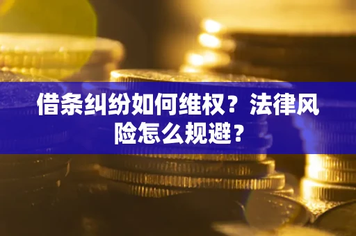武汉借条纠纷如何维权？法律风险怎么规避？