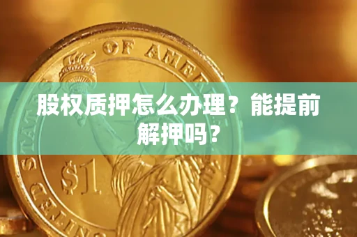 武汉股权质押怎么办理？能提前解押吗？